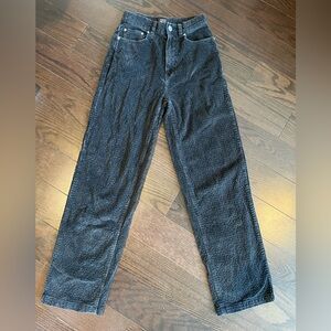 BDG chunky corduroy black straight pants